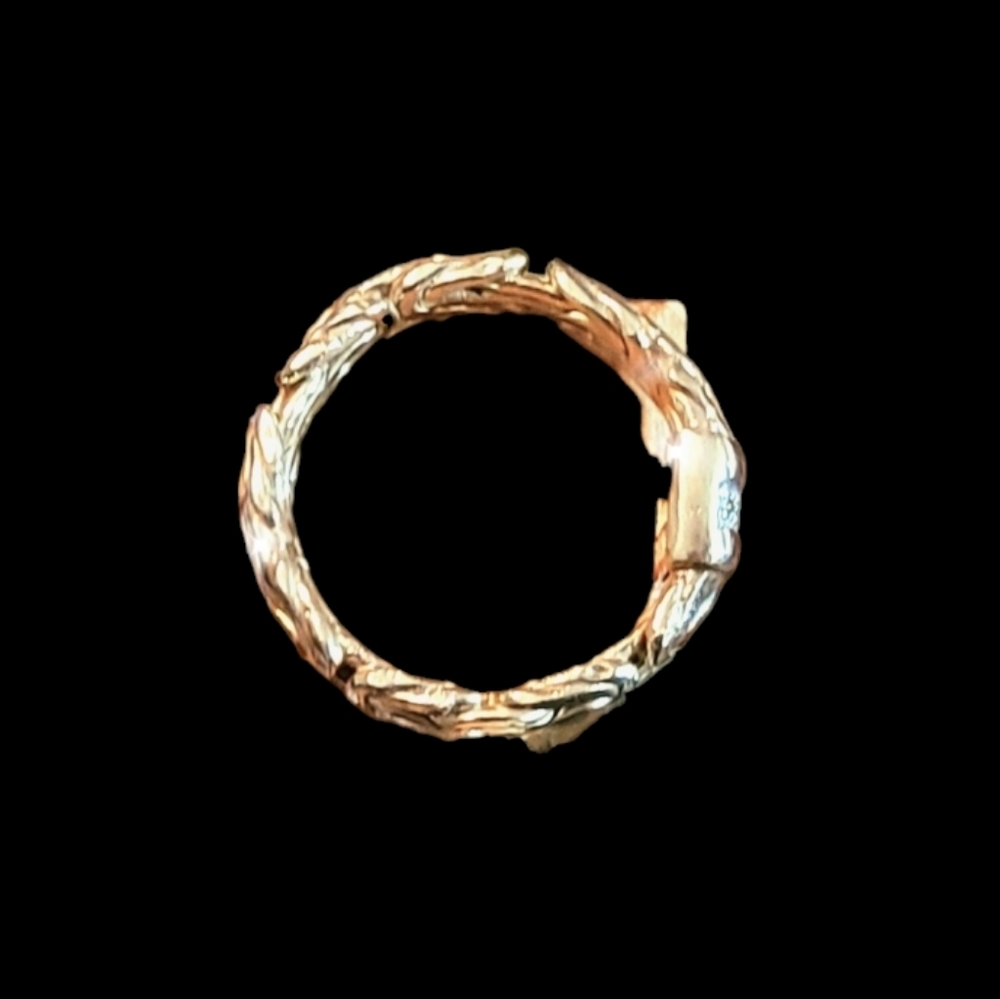 OT Sterling Silver 925 TURKEY Gold Plated Byzantine Diamond Ring 8.75 Unisex - Picture 5 of 6